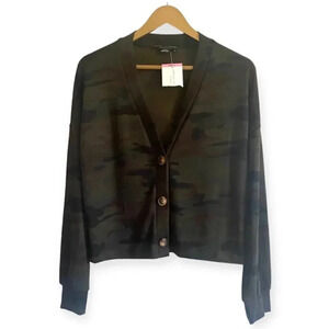 NWT Social Standard by Sanctuary Camo Cardigan Sweater